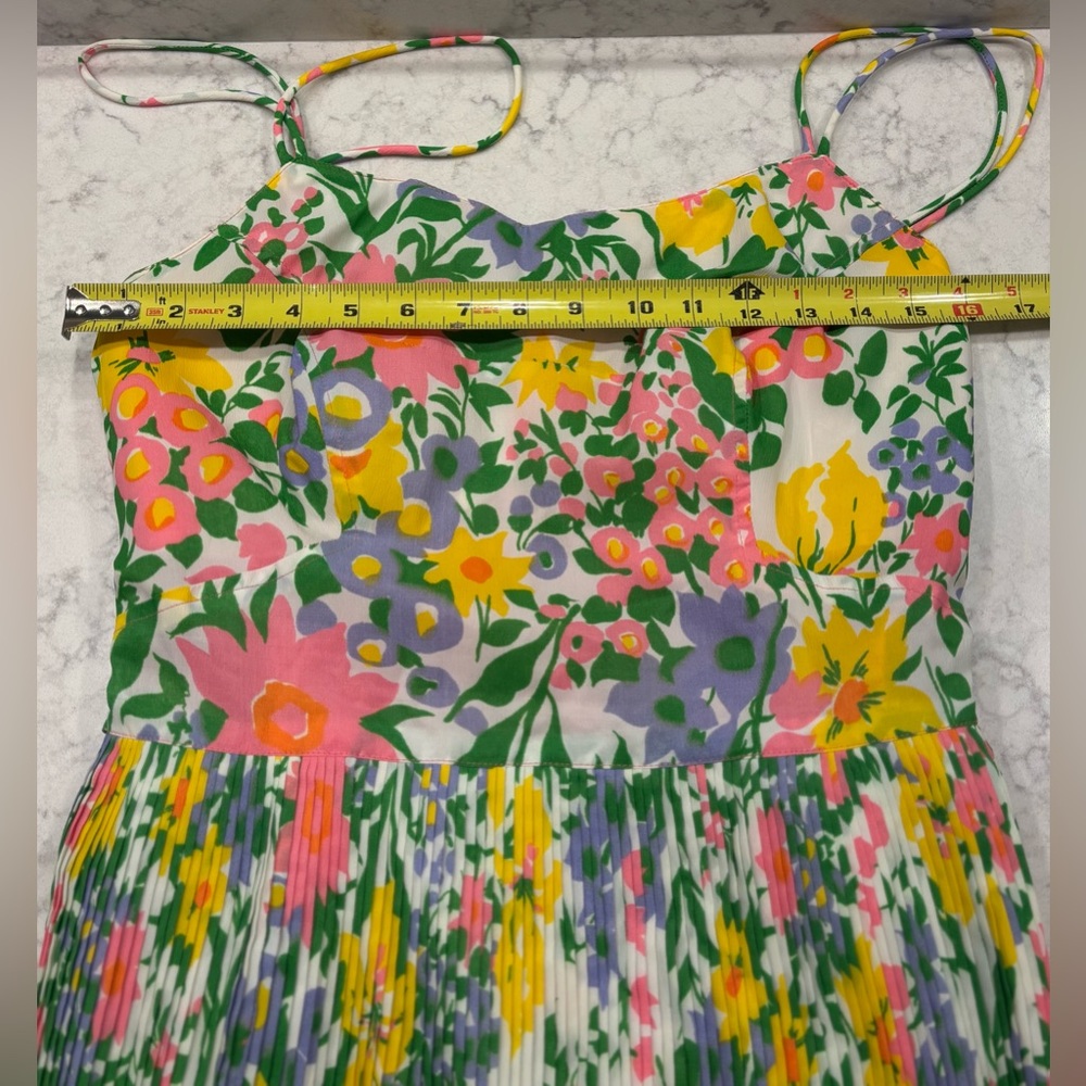 1960’s Vintage‎ Gabar Floral Multicolor Pleated Sunsuit Swimsuit Small Medium - Picture 7 of 12